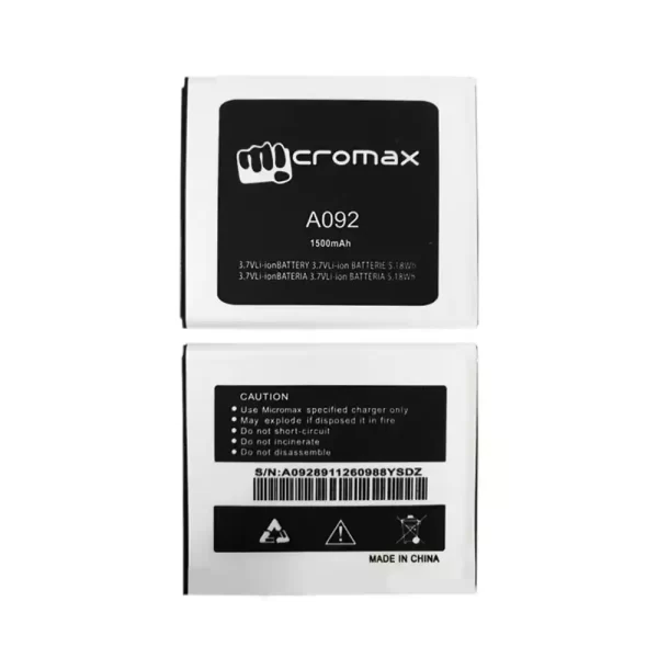 Batterie Interne pour Micromax A092