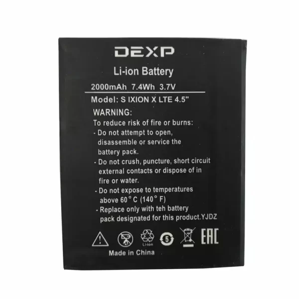 Batterie Interne pour DEXP Ixion S Ixion X LTE 4.5''