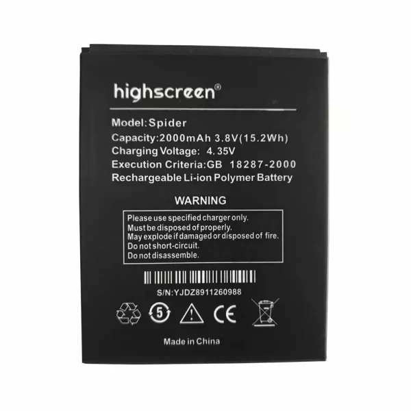 Batterie Interne pour Highscreen Spider