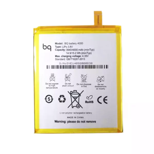 Batterie Interne pour BQ Aquaris E6