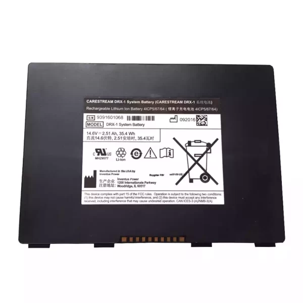 Batterie pour P/N 8G5132 993169 990864,CARESTREAM DRX-1 SYSTEM battery