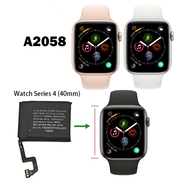 Nouvelle batterie A2058 pour Apple Watch Series 4 (40mm) – Image 4