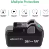 36V/18V 4.0Ah Nouvelle batterie pour Metabo BSL36A18 BSL36B18 371751M 372121M WH36DBGM WH36DC KC18DBFL2QF KC18DDX DH36DPAQ4 – Image 3