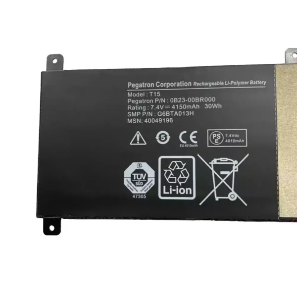Batterie pour ordinateur portable 0B23-00BR000 G6BTA013H T15 – Image 2