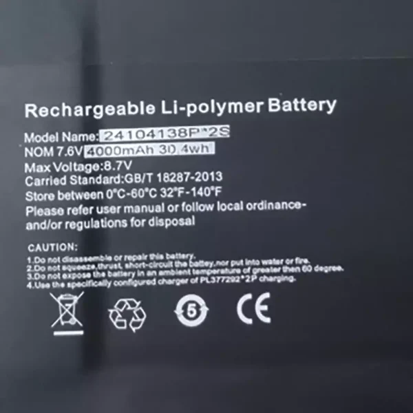 Batterie pour ordinateur portable 24104138P*2S DICLE CLICKBOOK D14U – Image 2