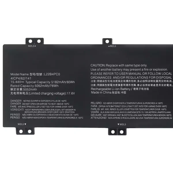 Batterie pour ordinateur portable LENOVO L22B4PC0 L22M4PC0 L22D4PC0 L22C4PC0 L22X4PC0 – Image 3