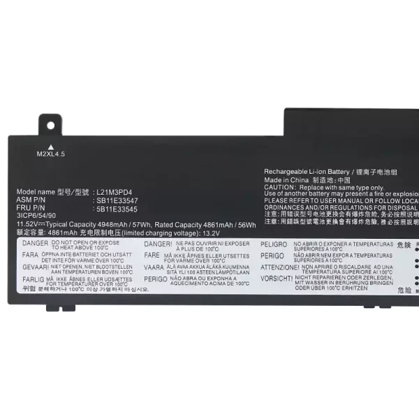 Batterie pour ordinateur portable LENOVO L21M3PD4 – Image 3
