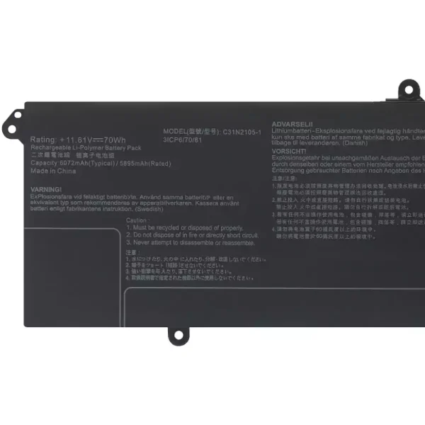 Batterie pour ordinateur portable ASUS C31N2105-1 – Image 3