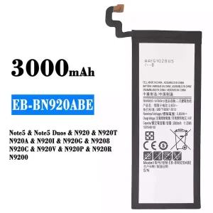 Batterie EB-BN920ABE pour Samsung note 5/Note 5 Duos
