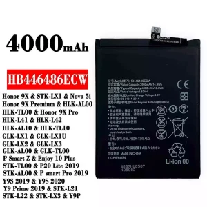 Batterie HB446486ECW pour HUAWEI Honor 9X/Honor 9X Pro