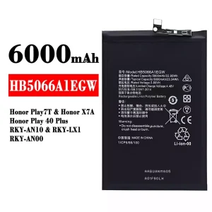 Batterie HB5066A1EGW pour HUAWEI Honor Play 7T/ Honor X7A/Honor Play 40 Plus