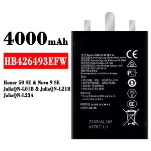 Batterie HB426493EFW pour HUAWEI Honor 50 SE / Nova 9 SE