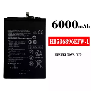 Batterie HB536896EFW-1 pour HUAWEI NOVA Y70