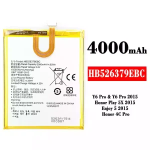 Batterie HB526379EBC pour HUAWEI Y6 Pro 2015 / Honor Play 5X 2015 / Enjoy 5 2015 / Honor 4C Pro
