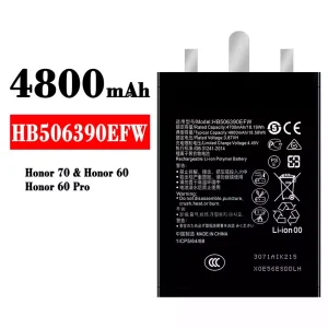 Batterie HB506390EFW pour HUAWEI Honor 70 / Honor 60 / Honor 60 Pro