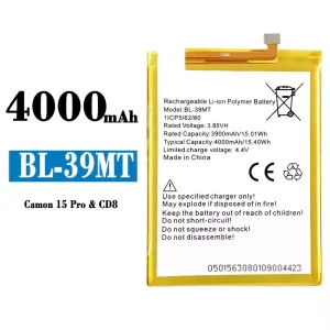 Batterie BL-39MT pour Tecno CD8 /Camon 15 Pro