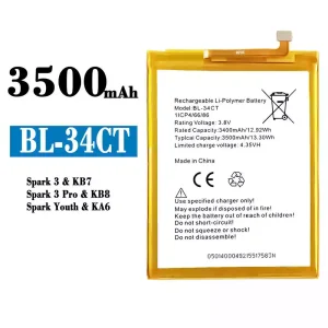 Batterie BL-34CT pour Tecno Spark 3 / Spark 3 Pro / Spark Youth