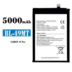 Batterie BL-49MT pour Tecno Camon 19 Pro