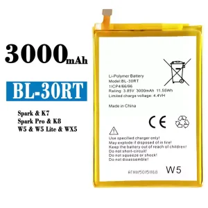 Batterie BL-30RT pour Tecno Spark / K7 / Spark Pro / K8 / W5 / W5 Lite / WX5