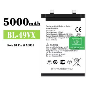 Batterie BL-49VX pour Infinix Note 40 Pro