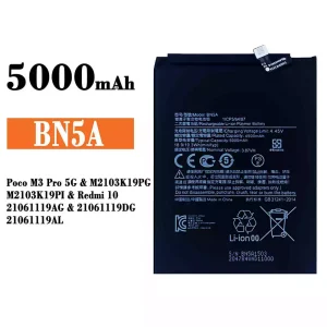 Batterie BN5A pour Xiaomi Poco M3 Pro 5G / Redmi 10