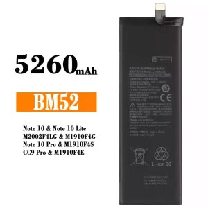Batterie BM52 pour Xiaomi Note 10,Note 10 Lite,Note 10 Pro / CC9 Pro