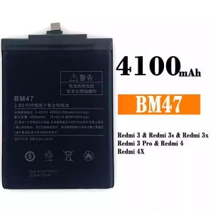 Batterie BM47 pour Xiaomi Redmi 3 / Redmi 3s / Redmi 3x / Redmi 3 Pro / Redmi 4 / Redmi 4X