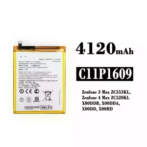Batterie C11P1609 pour Asus Zenfone 3 Max ZC553KL / Zenfone 4 Max ZC520KL