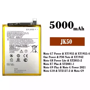 Batterie JK50 pour Motorola Moto G7 Power / Moto G8 Power Lite / Moto E7 Plus / Moto G9 Play / Moto G Power 2021 / Moto G10