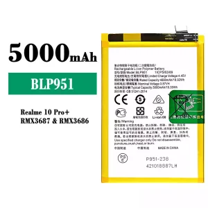Batterie BLP951 pour OPPO Realme 10 Pro+
