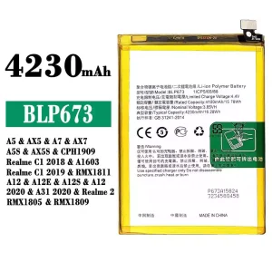 Batterie BLP673 pour OPPO A5 / AX5 / A7 / AX7 / A5S / AX5S / A12 / A12E / A12S / A12 2020 / A31 2020 / Realme 2/Realme C1 2018 / Realme C1 2019