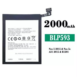 Batterie BLP593 pour OPPO Neo 5 2015/Neo 5s/A31 2015