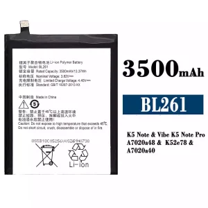 Batterie BL261 pour Lenovo K5 Note /Vibe K5 Note Pro