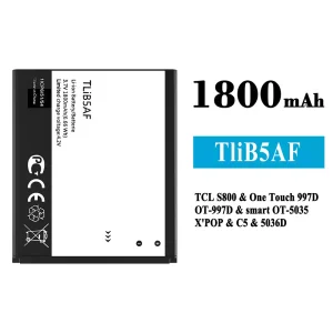Batterie TliB5AF pour Alcatel TCL S800/One Touch 997D