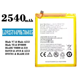 Batterie Li3925T44P8h786035 pour ZTE Blade V7/Blade V8/Blade Z10