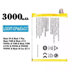 Batterie Li3830T43P6h856337 pour ZTE Blade X9/Blade V Plus/Blade V580/Blade A711