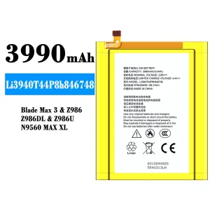 Batterie Li3940T44P8h846748 pour ZTE Blade Max 3