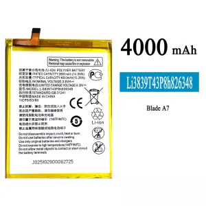Batterie Li3839T43P8h826348 pour ZTE Blade A7