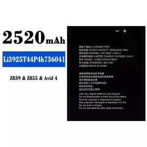 Batterie Li3925T44P4h736041 pour ZTE Z839/Z855/Avid 4