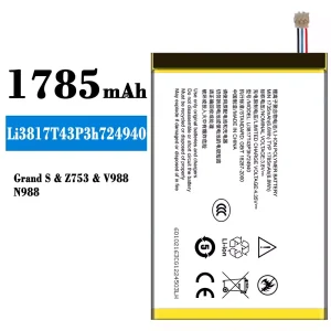Batterie Li3817T43P3h724940 pour ZTE Grand S/Z753/V988/N988