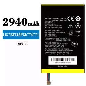 Batterie Li3728T42P3h774771 pour ZTE MF915