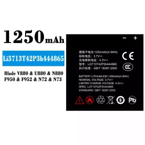 Batterie Li3713T42P3h444865 pour ZTE Blade V880/U880/N880/F950/F952/N72/N73
