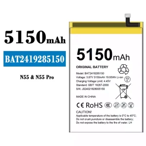 Batterie BAT2419285150 pour Doogee N55/N55 Pro