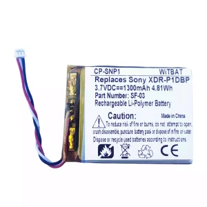 Batterie de remplacement pour casque Sony XDR-P1DBP,Sony SF-03