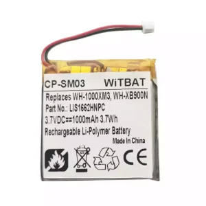 Batterie de remplacement pour casque Sony IS1662HNPC,US634038A10S,SM-03,SP624038