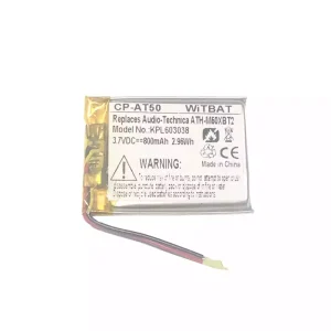 Batterie de remplacement pour casque Audio-Technica ATH-M50XBT2,ATHM50XBT,ATH-DSR9BT,ATH-DSR7BT,ATH-SR6BT,ATH-SR5BT,SR5BTBK,SR5BTWH,ATH-AR3BT