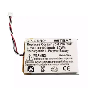 Batterie de remplacement pour casque Corsair Void Pro RGB,Corsair Virtuoso RGB Wireless SE,VOID RGB ELITE Wireless