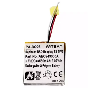 Batterie de remplacement pour casque B&O B'eoplay E8, Be'oplay E8 TWS Case,AEC643333A