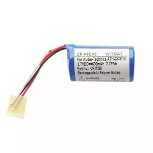 Batterie de remplacement pour casque Audio-Technica ATH-CK3TW étui de chargement,ICR17280